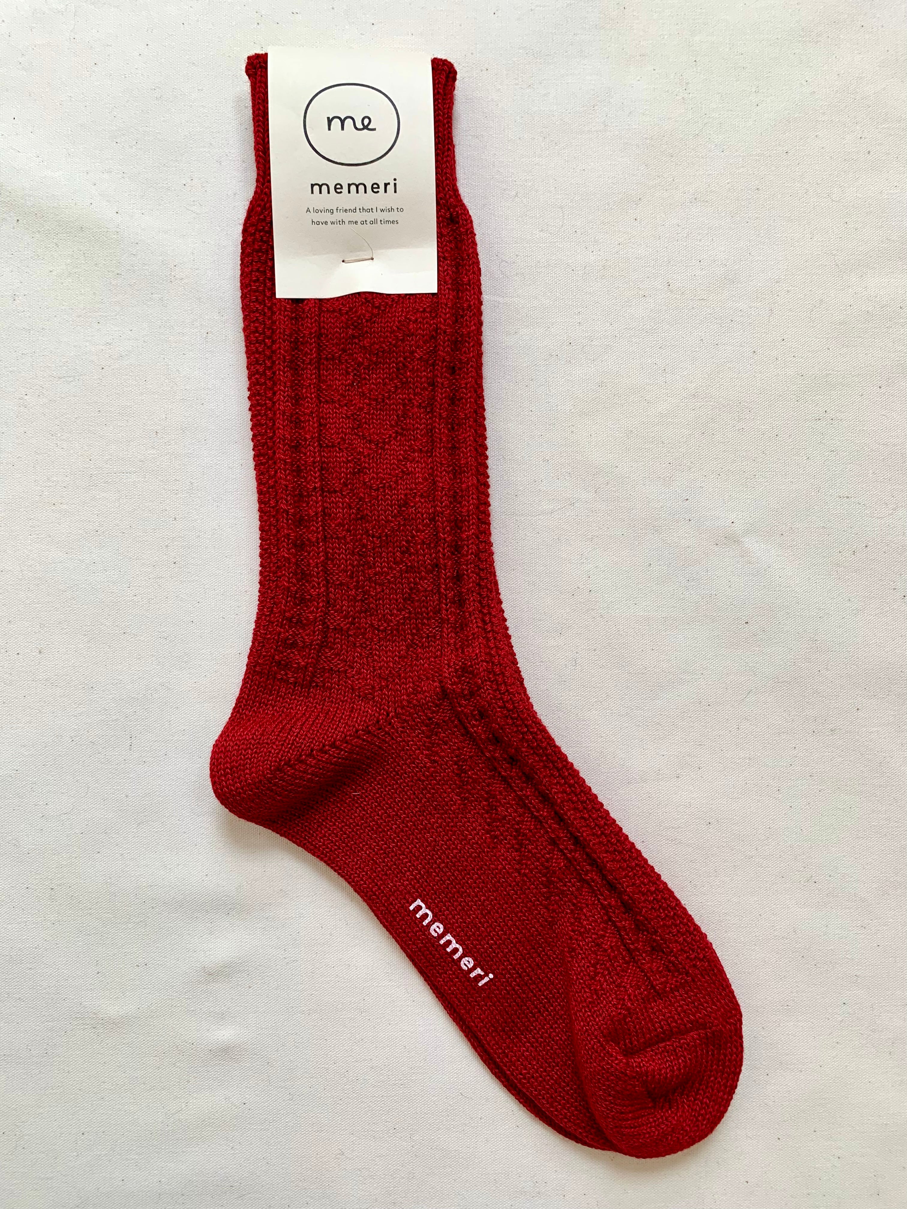 ウールコットンケーブルソックス – ミケネコと、